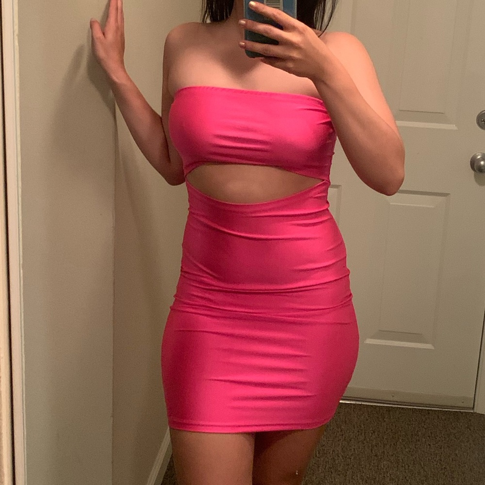 Pink Strapless Club dress